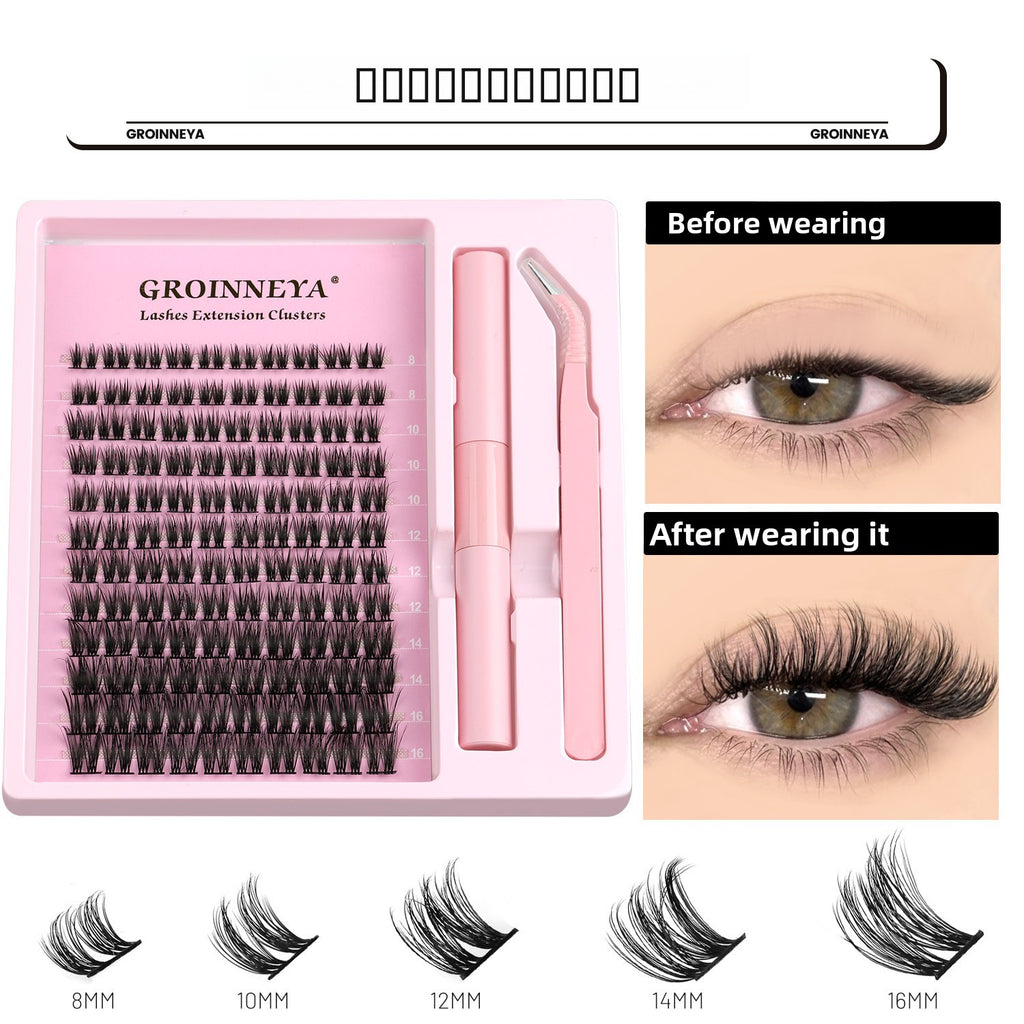 Segmented Synthetic False Eyelashes Clusters