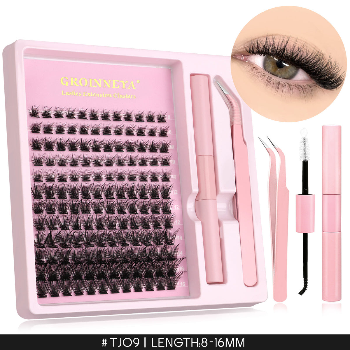Segmented Synthetic False Eyelashes Clusters