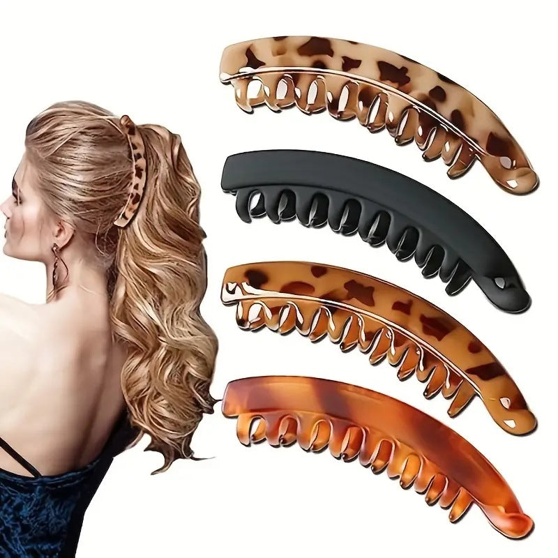 Elegant Vertical Banana Hair Clip