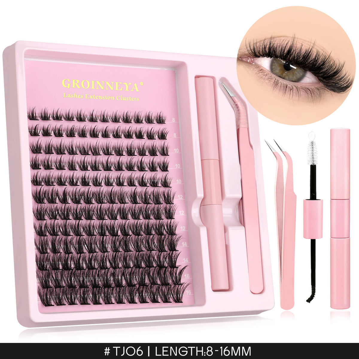 Segmented Synthetic False Eyelashes Clusters