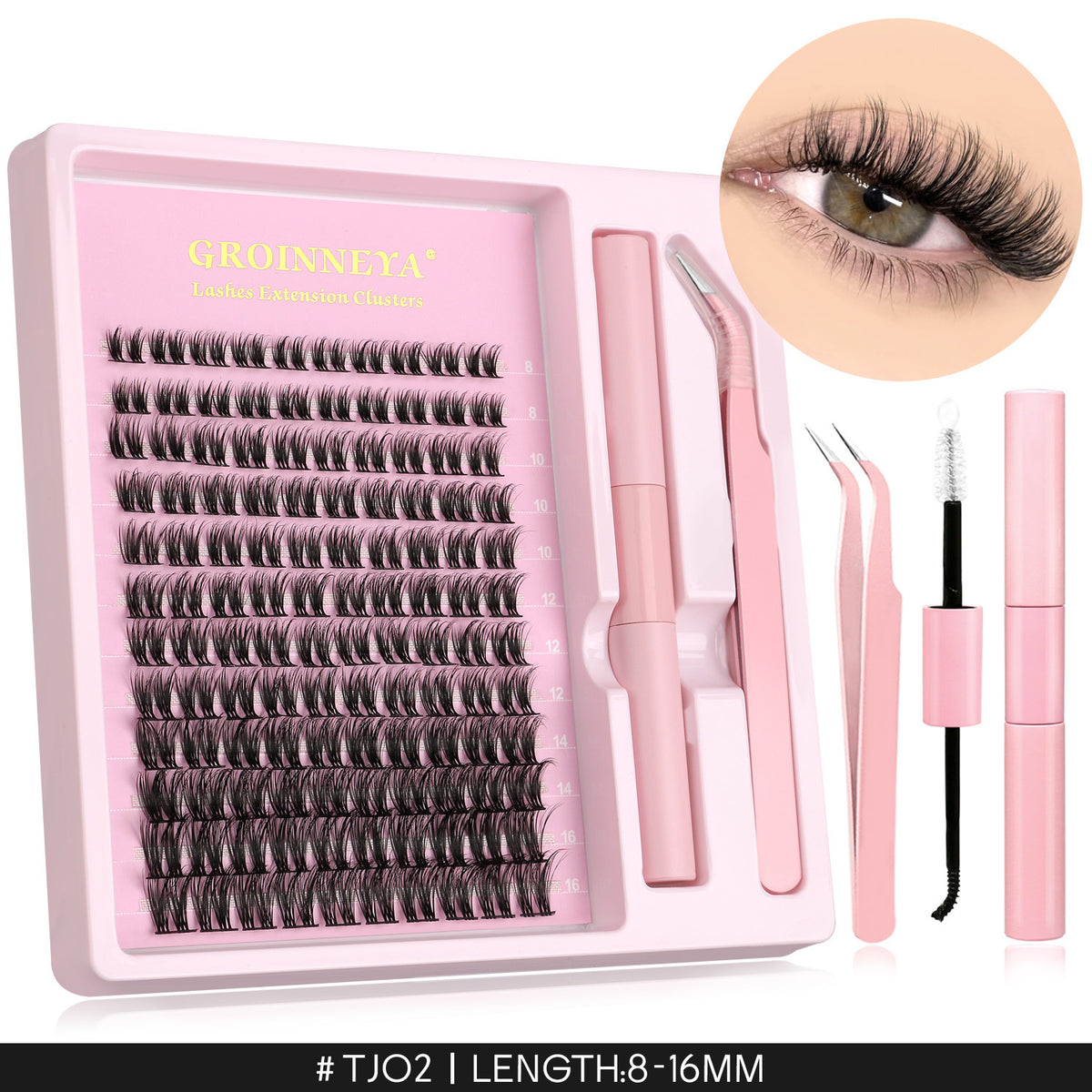 Segmented Synthetic False Eyelashes Clusters