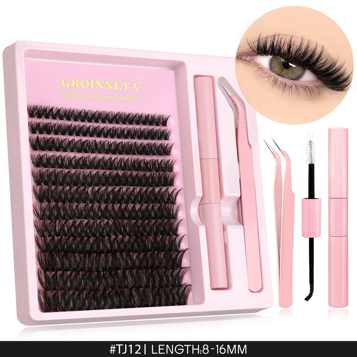 Segmented Synthetic False Eyelashes Clusters