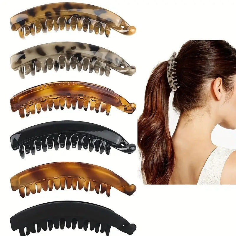 Elegant Vertical Banana Hair Clip