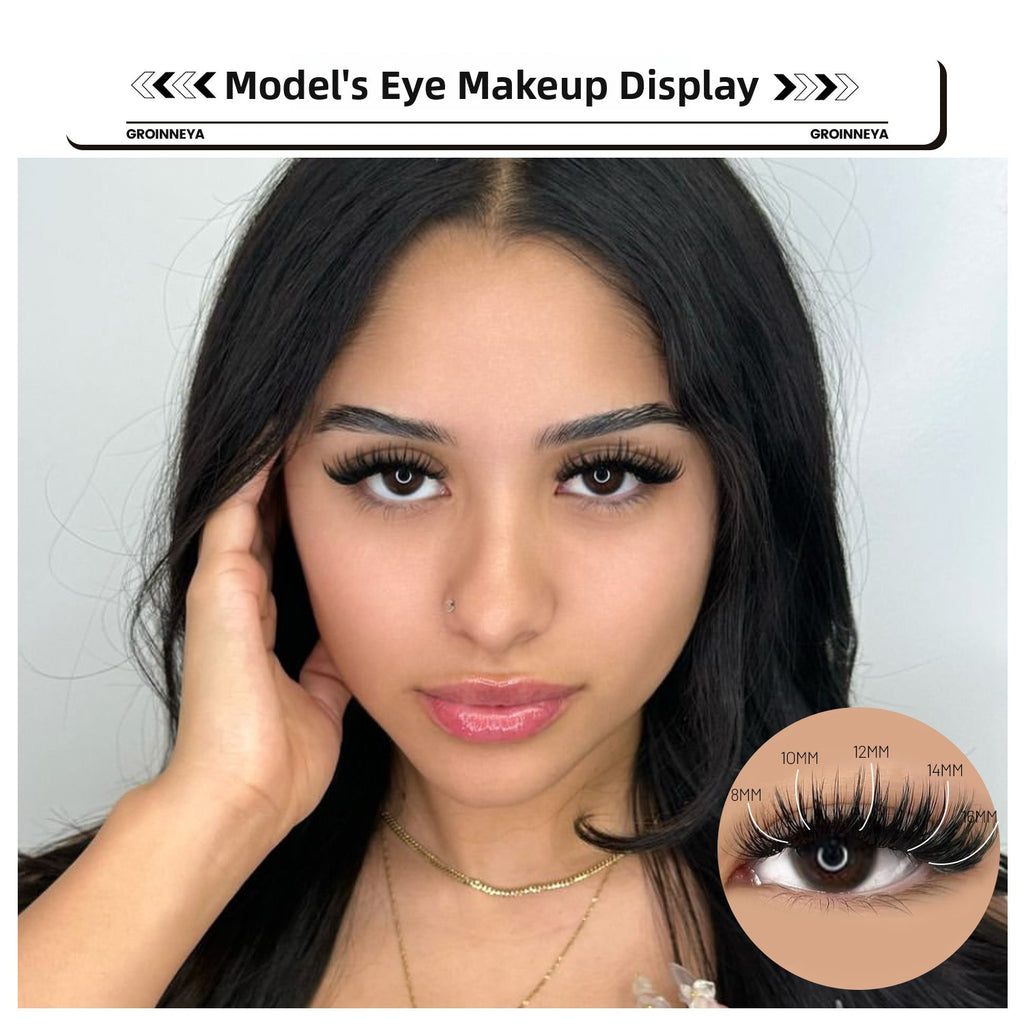 Segmented Synthetic False Eyelashes Clusters