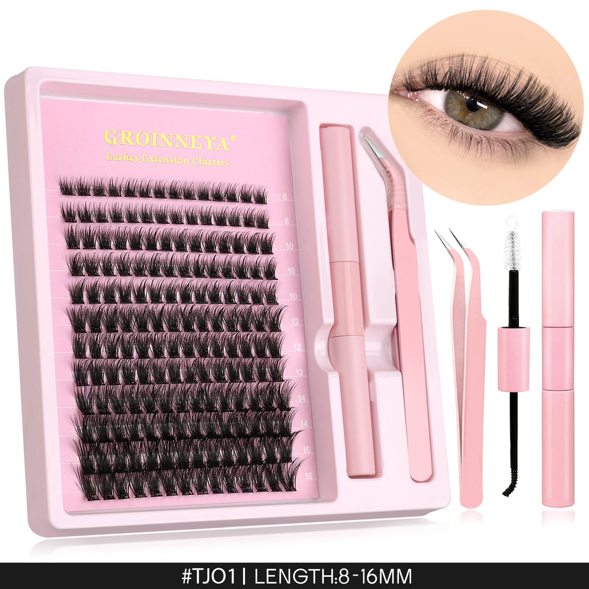 Segmented Synthetic False Eyelashes Clusters