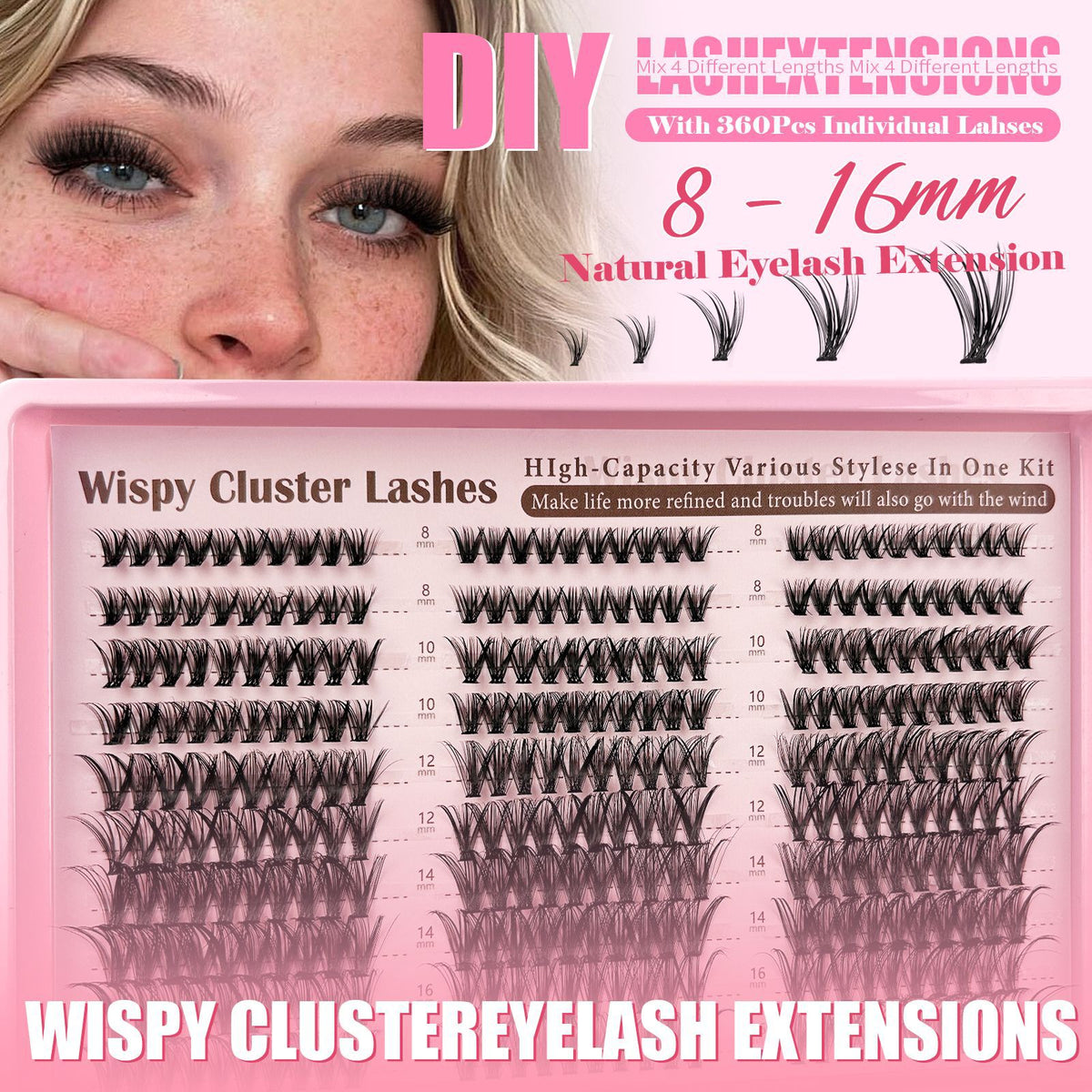 DIY Segmented Single-Cluster Self-Grafting False Eyelashes